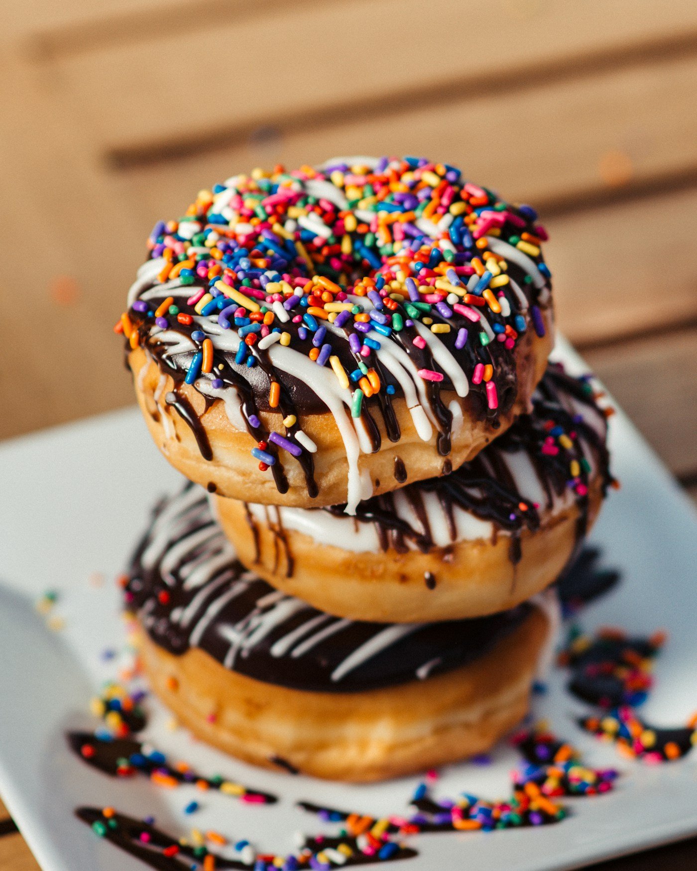 Donuts com coberturas variadas